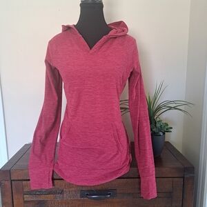 Tuff Athletics Activewear Top Pink Size Medium Long Sleeved Hooded Top Yoga
